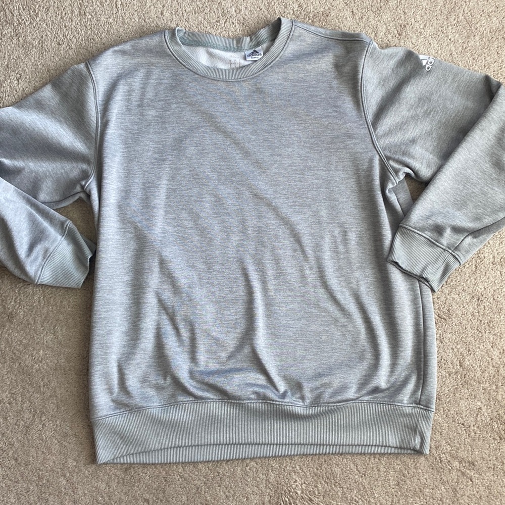 Adidas Gray crewneck sweatshirt. GUC. Size Large.